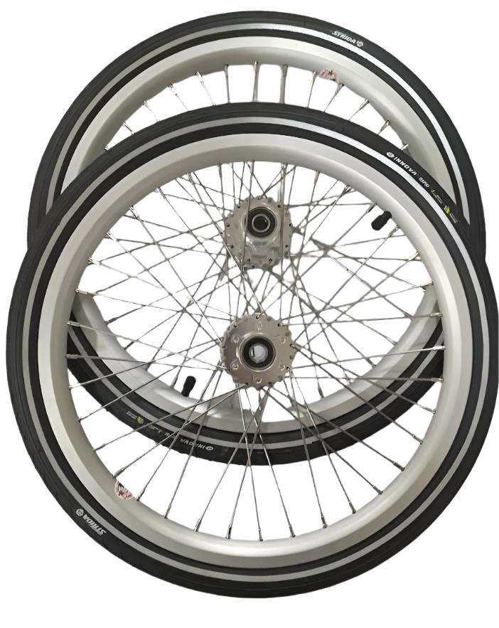 Wheels STRiDA - Set of 2 spoked 18" - Silver (Tyre&Tube)