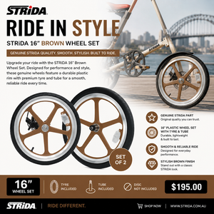 Wheels STRiDA brown - Set of 2-16" Tyre & Tube