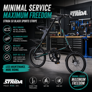 STRiDA SX Black Sports Stripe-