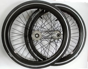 Wheels Set of2 spoked 18" - Black (Tyre&Tube)
